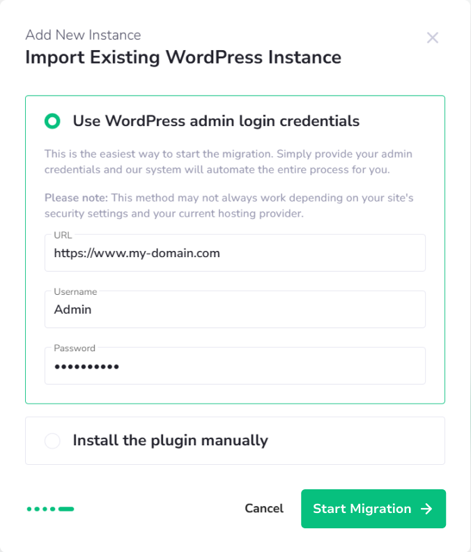 Automatic Migrations - New Instance - PanelAlpha