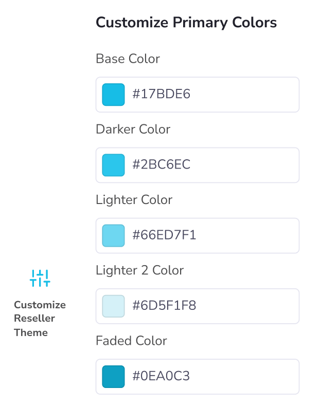 White-Label Reselling - Customize Primary Colors - PanelAlpha
