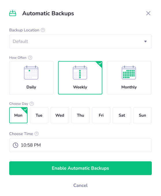 WordPress Instances Management - Scheduled Backups - PanelAlpha
