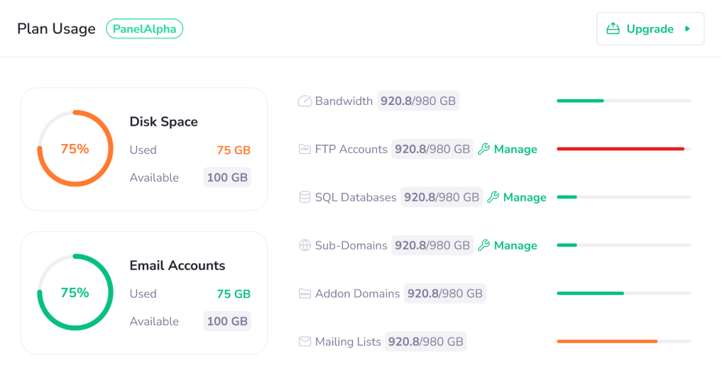 Plan Upgrades - PanelAlpha Billing Integration - Screenshot 1