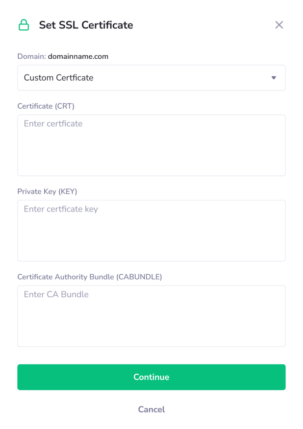 SSL Certificates Management - PanelAlpha WordPress Instances Management - Screenshot 2